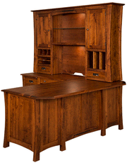 Amish Arts & Crafts Corner L Desk with Hutch
