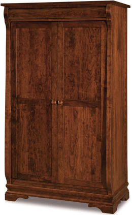 Amish Chippewa Sleigh Wardrobe Armoire