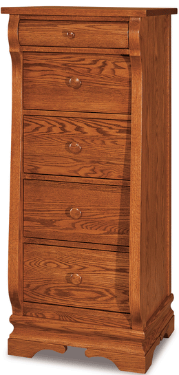 Amish Chippewa Sleigh 5 Drawer Lingerie Chest