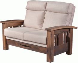 Amish Tiverton Loveseat in Reclaimed Barnwood