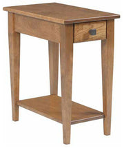 Amish Woodland Shaker Chairside Table with Shelf