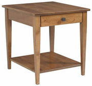 Amish Woodland Shaker End Table with Shelf
