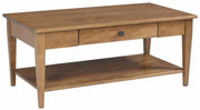 Amish Woodland Shaker Coffee Table with Shelf