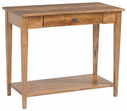 Amish Woodland Shaker Sofa Table with Shelf