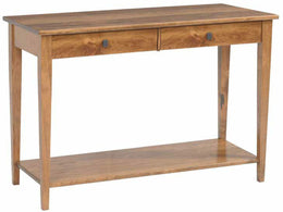Amish Woodland Shaker Hall Table with Shelf