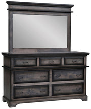Amish Lockhart Low Dresser with Mirror