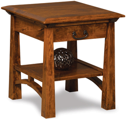 Amish Artesa End Table with Drawer