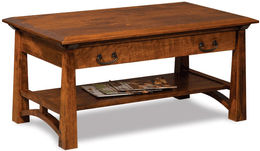 Amish Artesa Coffee Table with Drawer