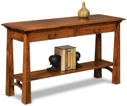 Amish Artesa Sofa Table with Drawers