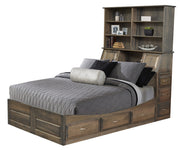 Amish Sleigh Space Saver Platform Bed