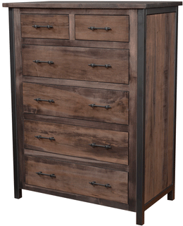 Amish Structura Rustic Bureau in Brown Maple