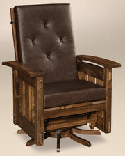 Amish Houston Swivel Glider