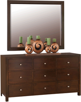 Amish Park Avenue Dresser with Wall Mirror