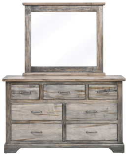 Amish Kettering 7 Drawer Dresser with Mirror