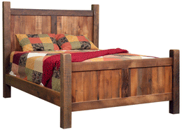 Amish Barnwood Bed in Reclaimed Barnwood