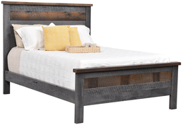 Amish London Fog Bed in Reclaimed Barnwood