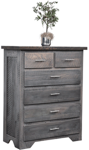Amish London Fog 6-Drawer Chest in Reclaimed Barnwood