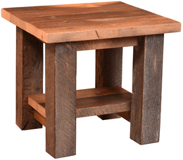 Amish Almanzo End Table in Reclaimed Barnwood