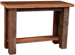 Amish Almanzo Sofa Table in Reclaimed Barnwood