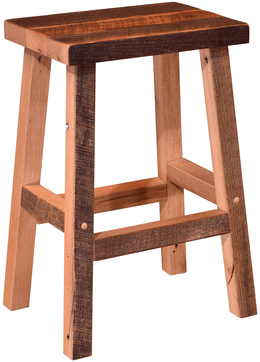 Amish Reclaimed Barnwood Barstool