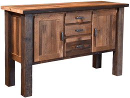 Amish Almanzo Buffet in Reclaimed Barnwood