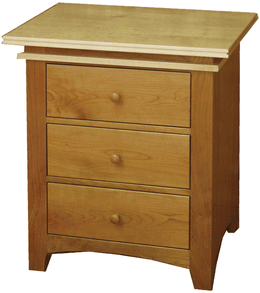 Amish Maple Creek 3 Drawer Nightstand