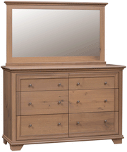 Amish Pacific Heights Double Mule Dresser with Mirror