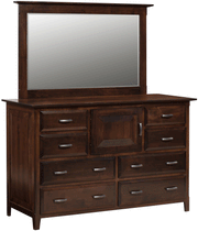 Amish Worthington Dresser with Mirror