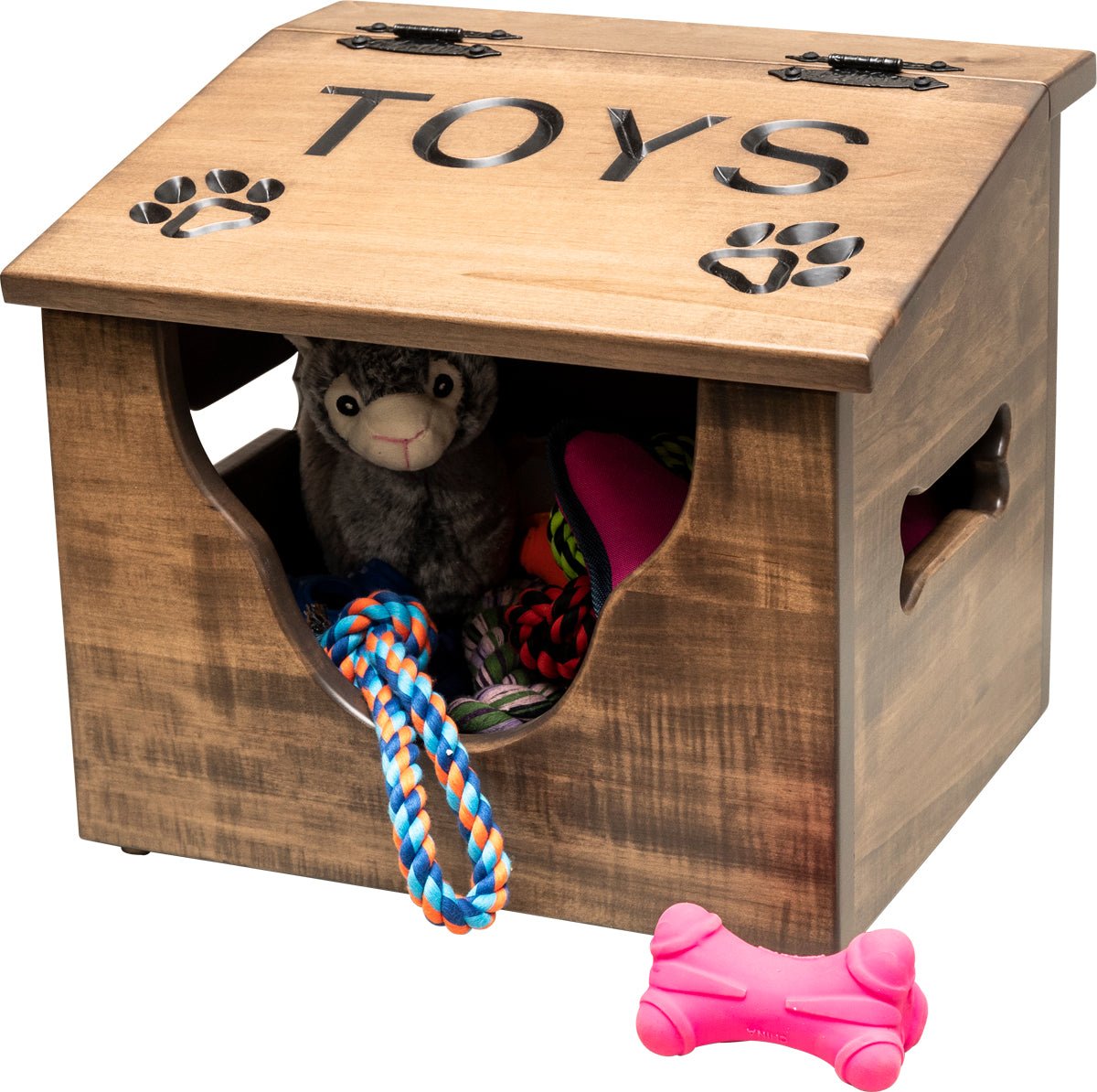 Amish Benson Pet Toy Box | Solid Wood Pet Storage | Amish Outlet