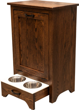 Amish Roseville Pet Dining Station
