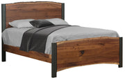 Amish Structura Bed in Live Edge Rustic Walnut