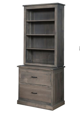 Amish Miami Lateral File with Hutch