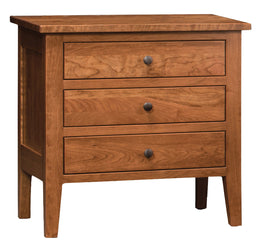Amish Chelsea 3-Drawer Nightstand