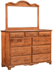 Amish Regan Mule Dresser with Mirror