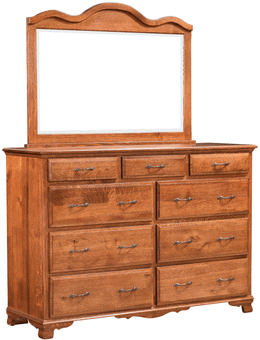 Amish Regan Mule Dresser with Mirror