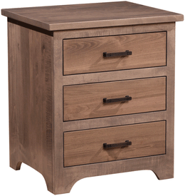 Amish Kentucky Shaker 3-Drawer Nightstand