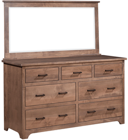 Amish Kentucky Shaker Dresser with Mirror