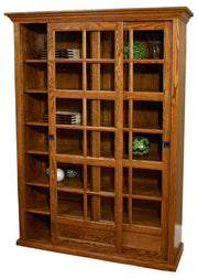 Amish Harrison Sliding Door Bookcase