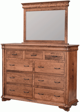 Amish Highland Ridge Tall Dresser with Mirror
