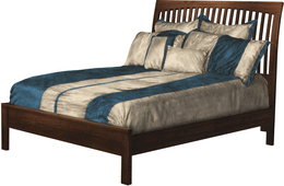 Amish Bentville Slat with Low Footboard Bed