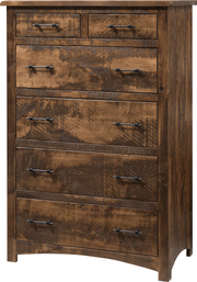 Amish Everest Rustic Chest of Drawers in Brown Maple