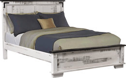 Amish Old Tymes Rustic Bed With Low Footboard in Brown Maple