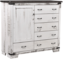 Amish Old Tymes Rustic Gentlemen's Chest in Brown Maple