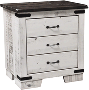 Amish Old Tymes Rustic Nightstand in Brown Maple
