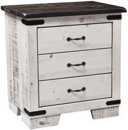 Amish Old Tymes Rustic Nightstand in Brown Maple