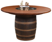 Amish Rustic Barrel Table