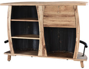 Amish Rustic Barrel Bar Table