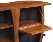 Amish Rustic Barrel Bar Table