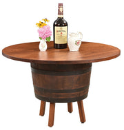 Amish Rustic Barrel Table with Legs