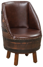 Amish Rustic Barrel Upholstered Chair